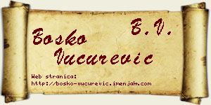 Boško Vučurević vizit kartica